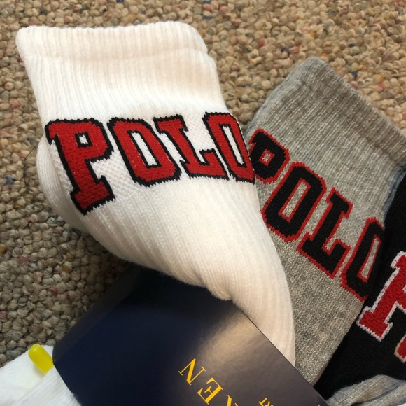 🆕 Polo Ralph Lauren Classic Crew Socks 6 Pack - Picture 5 of 10